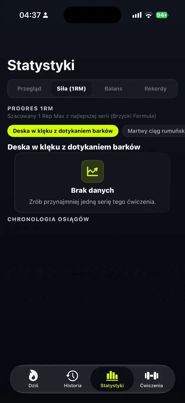 Statystyki objętości i rekordów